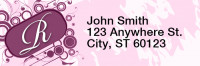 Stylish Monogram R Rectangle Address Labels | LRRMONO-03R