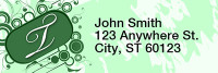 Stylish Monogram T Rectangle Address Labels | LRRMONO-03T