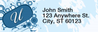 Stylish Monogram U Rectangle Address Labels | LRRMONO-03U