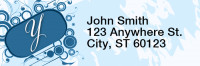 Stylish Monogram Y Rectangle Address Labels | LRRMONO-03Y