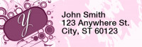 Stylish Monogram Y Rectangle Address Labels | LRRMONO-03Y
