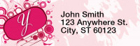 Stylish Monogram Y Rectangle Address Labels | LRRMONO-03Y