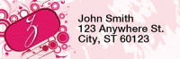 Stylish Monogram Z Rectangle Address Labels | LRRMONO-03Z