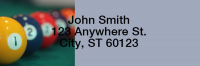 Billiard Rectangle Address Labels | LRRSPO-02
