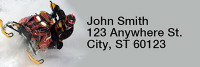 Snowmobiling Rectangle Address Labels | LRRSPO-11