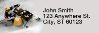 Snowmobiling Rectangle Address Labels | LRRSPO-11