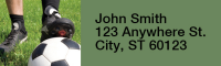 Soccer Rectangle Address Labels | LRRSPO-13