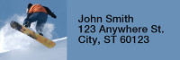 Snowboarding Rectangle Address Labels | LRRSPO-14