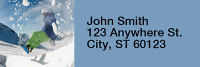Snowboarding Rectangle Address Labels | LRRSPO-14