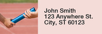 Track Baton Hurdles Rectangle Address Labels | LRRSPO-87