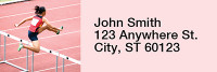 Track Baton Hurdles Rectangle Address Labels | LRRSPO-87