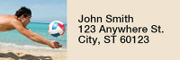 Beach Volleyball Rectangle Address Labels | LRRSPO-89
