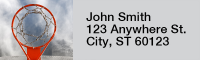 Basketball Rectangle Address Labels | LRRSPO-91