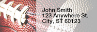 Blue & Orange Football Team Rectangle Address Labels | LRRSPT-01