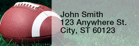 Green & Gold Football Team Rectangle Address Labels | LRRSPT-02