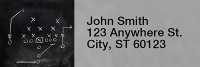 Blue & Silver Football Team Rectangle Address Labels | LRRSPT-03