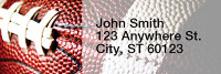 Black & Gold Football Team Rectangle Address Labels | LRRSPT-06