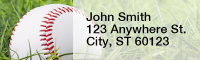 Blue & Red Baseball Team Rectangle Address Labels | LRRSPT-15