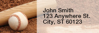 Orange & Black Baseball Team Rectangle Address Labels | LRRSPT-16