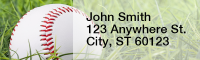 Green & Yellow Baseball Team Rectangle Address Labels | LRRSPT-19