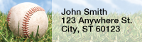 Green & Yellow Baseball Team Rectangle Address Labels | LRRSPT-19