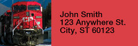 Diesel Trains Rectangle Address Labels | LRRTRA-08