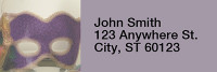 Mardi Gras Rectangle Address Labels | LRRTVL-01
