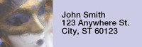 Mardi Gras Rectangle Address Labels | LRRTVL-01
