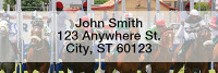 Horse Racing Rectangle Address Labels | LRSPO-08
