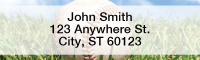 Red & White Baseball Team Rectangle Address Labels | LRSPT-13