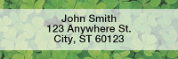 More Clovers Rectangle Address Labels | LRTVL-14