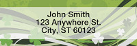 Stylistic Clovers Rectangle Address Labels | LRTVL-16