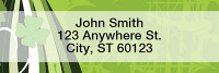 Stylistic Clovers Rectangle Address Labels | LRTVL-16