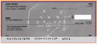 Blue & Orange Football Team Personal Checks | SPT-01