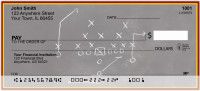 Burgundy & Gold Football Team Personal Checks | SPT-05