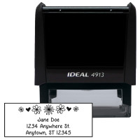 Designer Floral Rectangle Stamp | STA-LAS-DR02