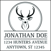Designer Deer Square Stamp | STA-LAS-DS01