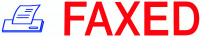 ''Faxed'' Message Stamp | STA-TRO-FAX