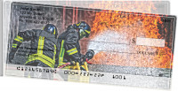 Firefighters in Action Side Tear Personal Checks | STPRO-52