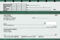 Green Marble Top Stub Checks | TSVAL-018