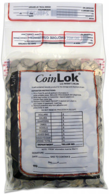 Deposit Bag 10'' X 19'' CoinLok, clear | BAG-04