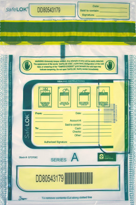 Deposit Bag 9'' X 12'' SafeLok, clear | BAG-06