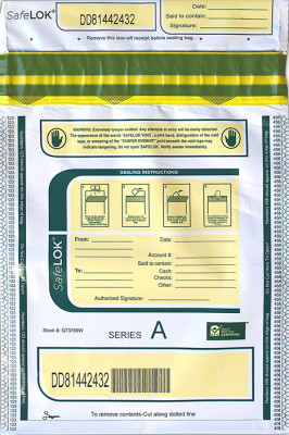 Deposit Bag 9'' X 12'' SafeLok, white | BAG-07
