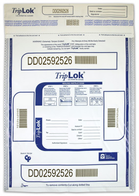 Deposit Bag 12'' X 16'' TripLok, white | BAG-14