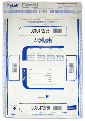 Deposit Bag 15'' X 20'' TripLok, white w/pocket | BAG-19