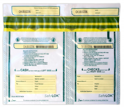 Deposit Bag 13.5'' X 10'' SafeLok, horizontal twin | BAG-34