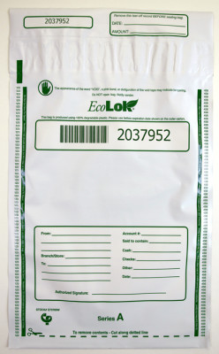 Deposit Bag 9'' X 12'' EcoLok, white | BAG-37