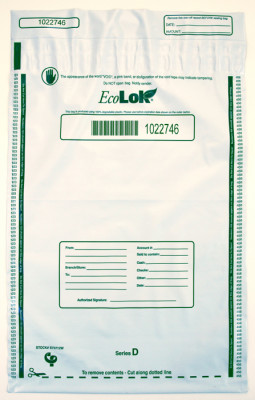 Deposit Bag 12'' X 16'' EcoLok, white | BAG-40
