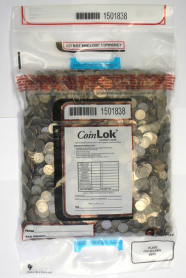 Deposit Bag 14.5'' X 25'' CoinLok, clear w/dual handle | BAG-41