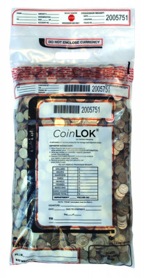 Deposit Bag 12'' X 25'' CoinLok, clear | BAG-43
